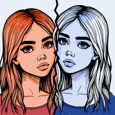 realistic girl split