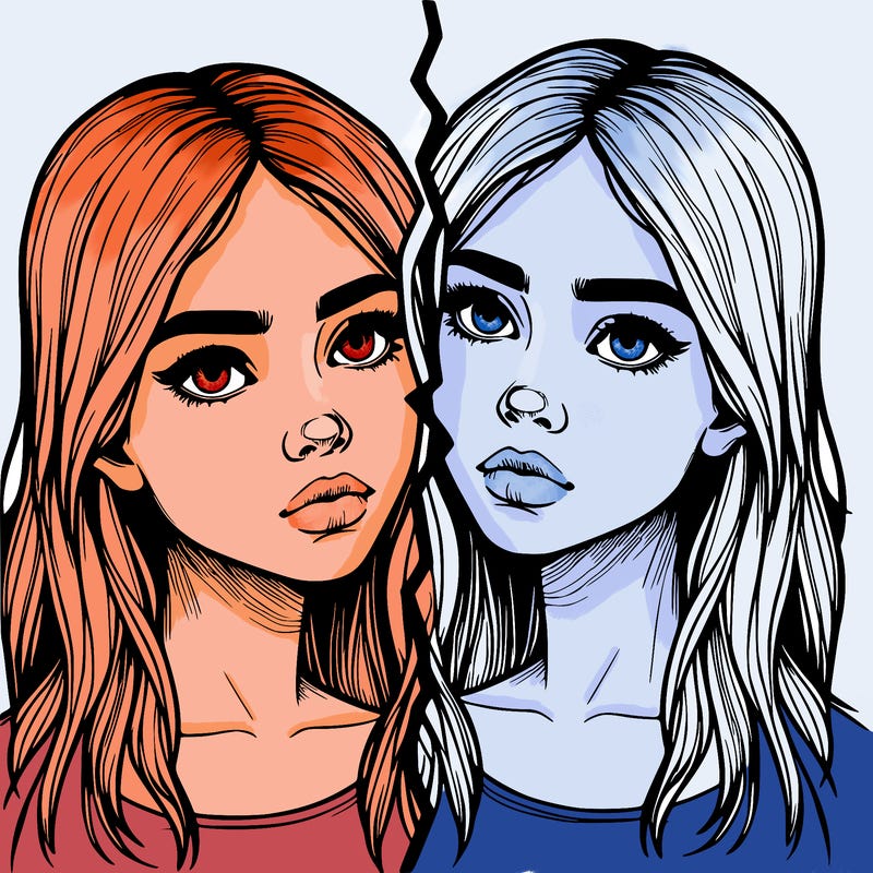 realistic girl split