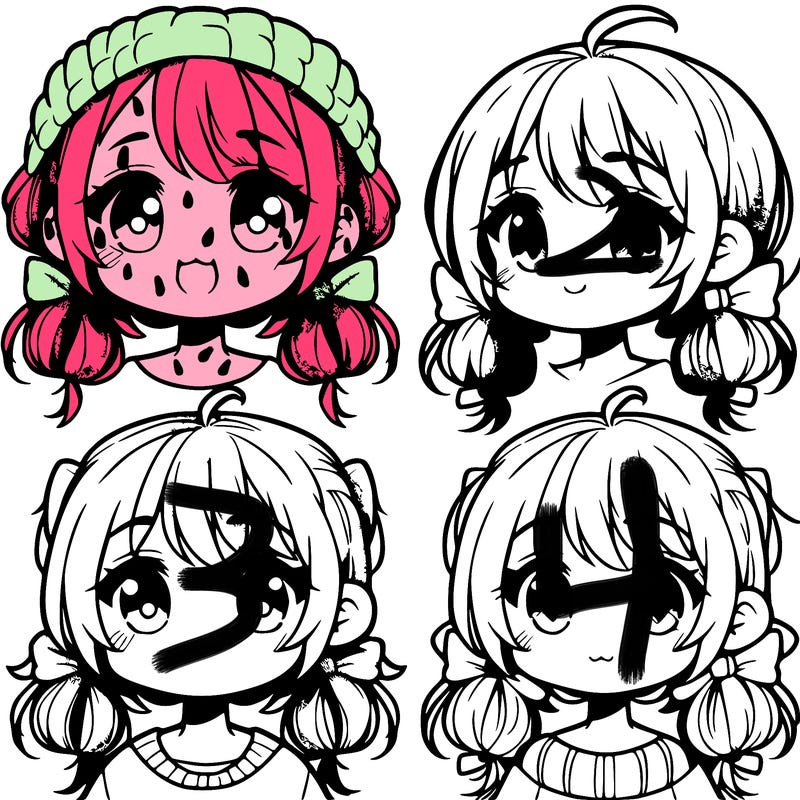 manga character girl kid