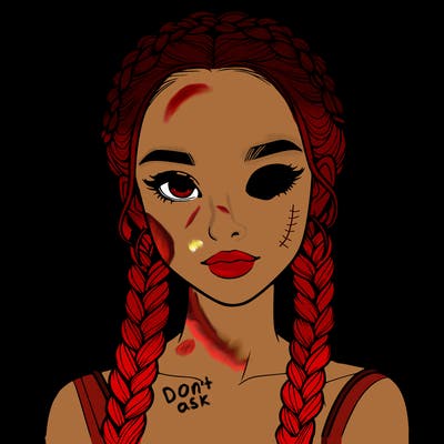 realistic girl with braids