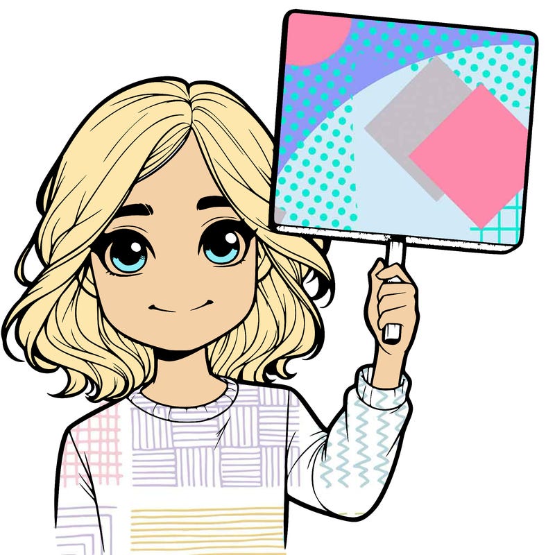 realistic girl holding up a sign