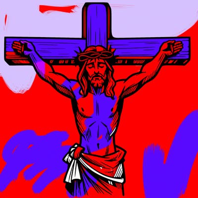 jesus on the cross dieing for our sins