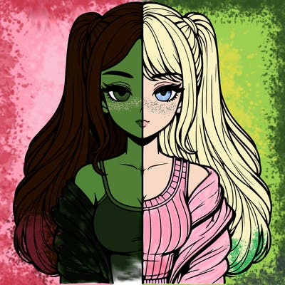 realistic girl split