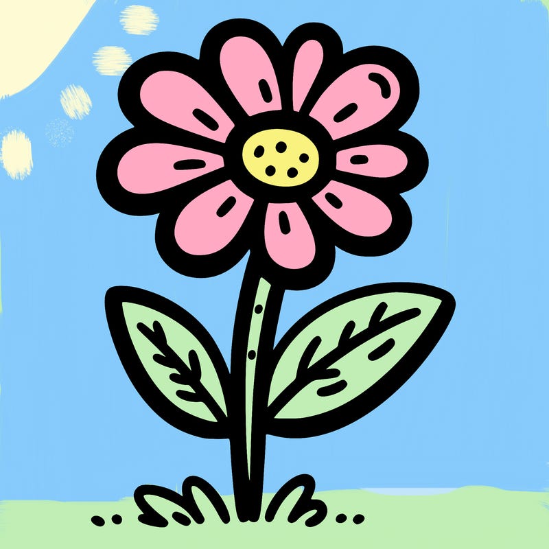 simple flower drawing
