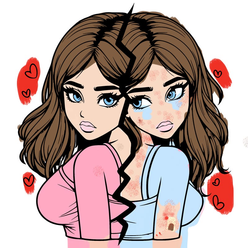 realistic girl split