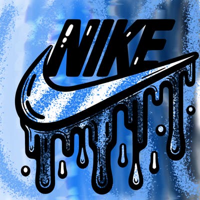 dripping nike logo