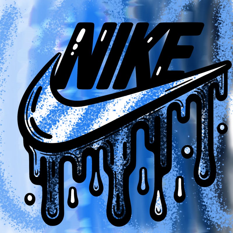 dripping nike logo