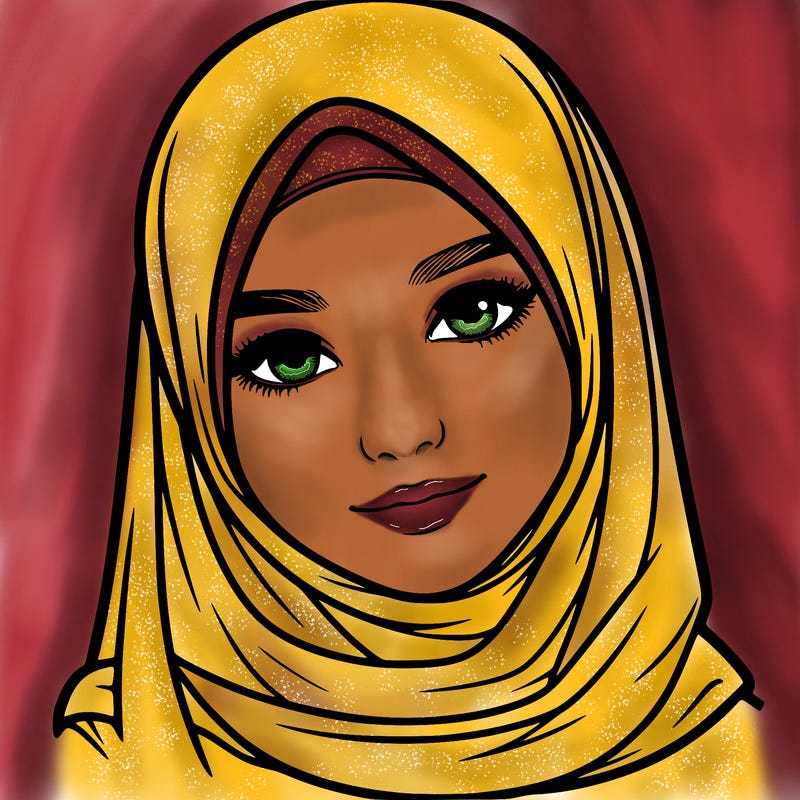 realistic girl with hijap