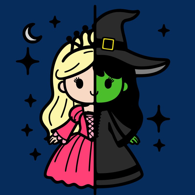 split princess and witch