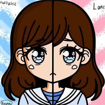 a split of a girl