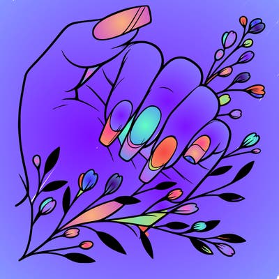 nails with french tip