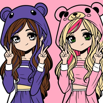 teen girl in animal costume