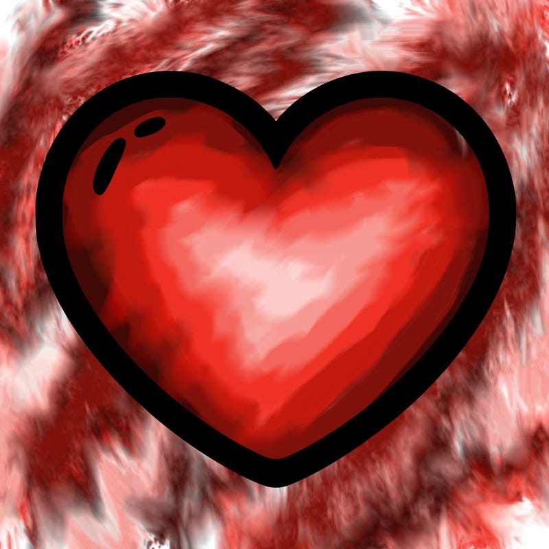 a blank heart
