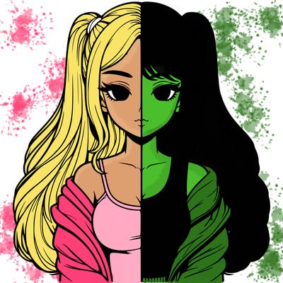 realistic girl split