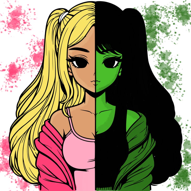 realistic girl split