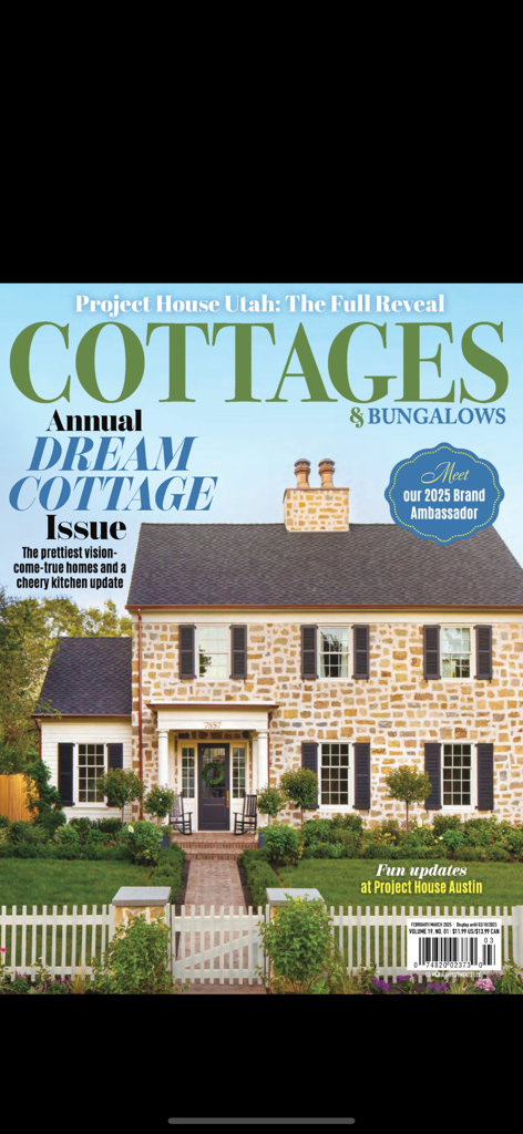 Cover of Cottages and Bungalows magazine featured in the CloudLibrary NewsStand app