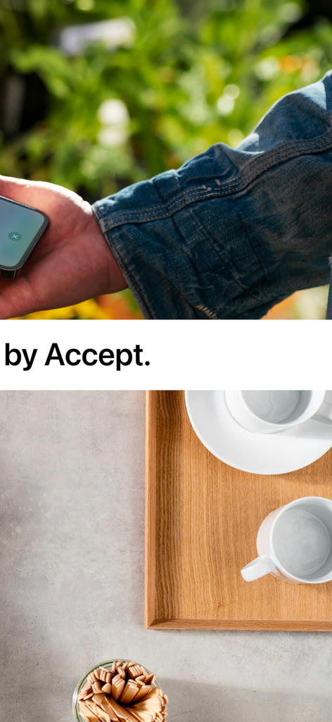 Tap to Pay + Contactless + POS - 소매 환경에서 무선 결제를 받기 위해 iPhone을 들고 있는 사람