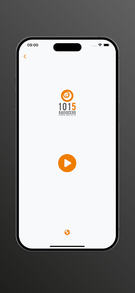 Casa de Radios - Casa de Radios app showing the live player for Radio Cero 101.5 FM Punta del Este