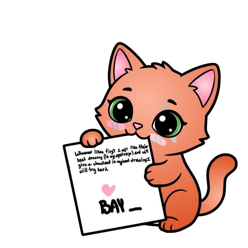 a small cat with a blank sheet of paper in its hand. the cat is sooooooo cute!