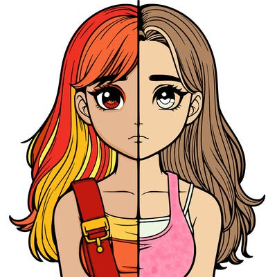 realistic girl split