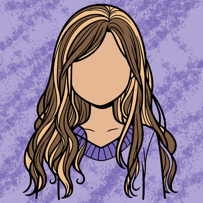 girl with hair but no face