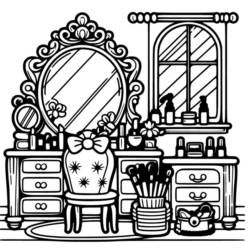 beauty room with vanity