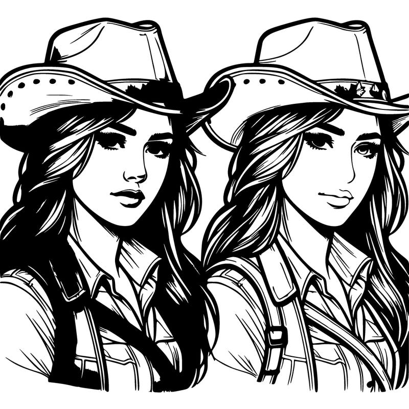 realistic female cowboy
