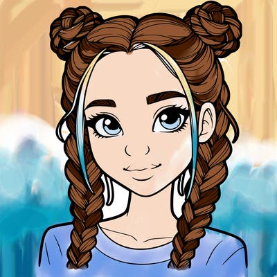 realistic girl with braids