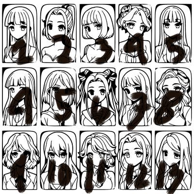 girls that look diffrent anime