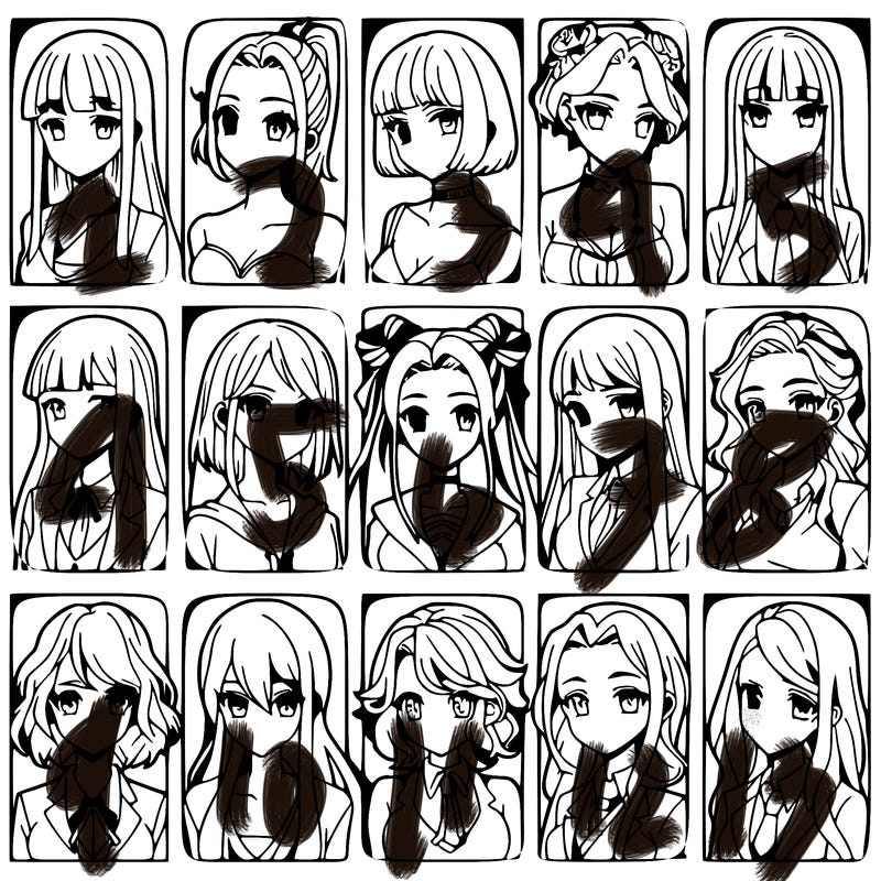 girls that look diffrent anime