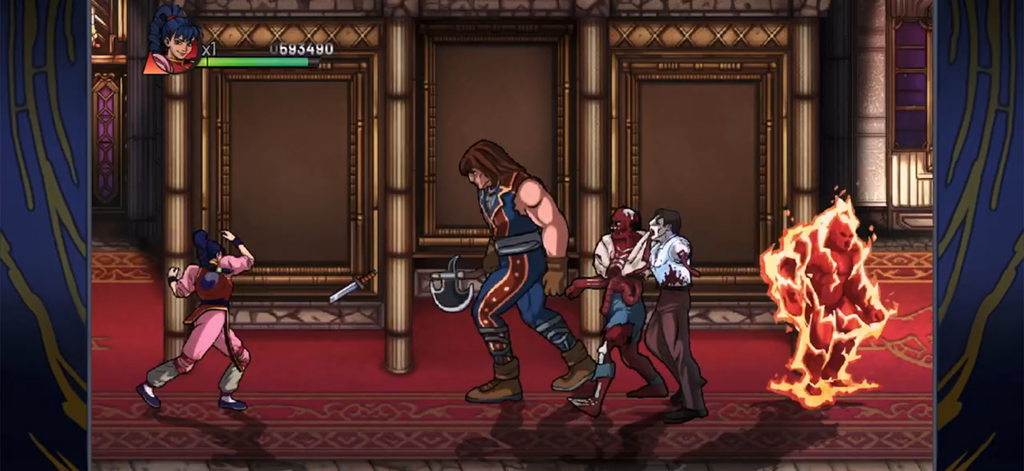 Night Slashers: Remake - Gameplay combat scene from Night Slashers Remake featuring heroes fighting supernatural enemies