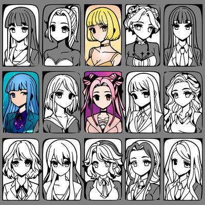 girls that look diffrent anime