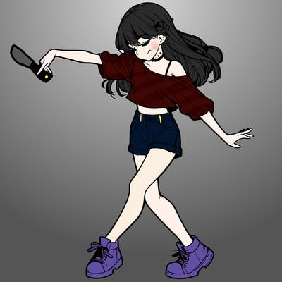 realistic girl danceing