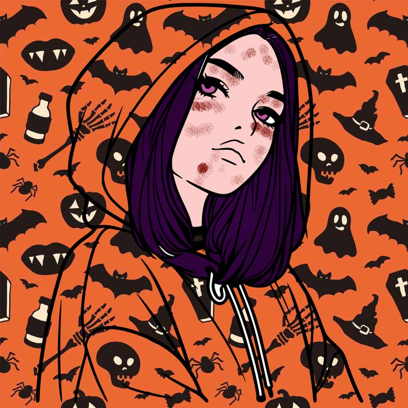 a realistic girl in a hoodie