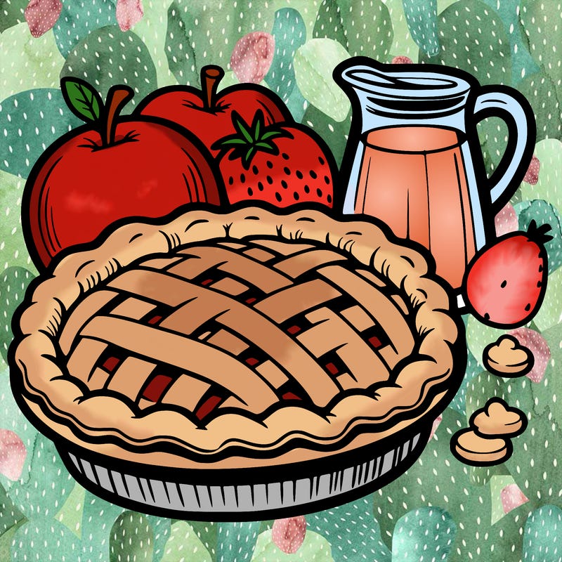 a pie of food