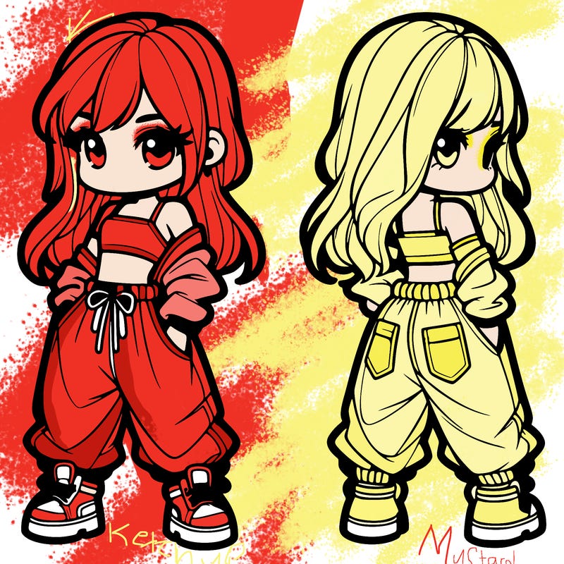 girl in crop top and baggy pants