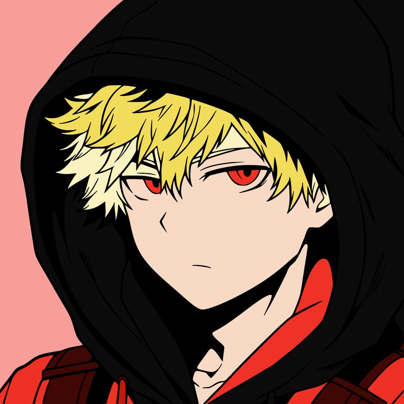 anime guy in hoodie