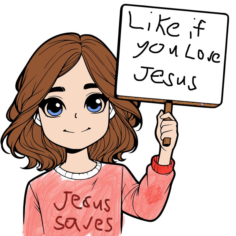 realistic girl holding up a sign