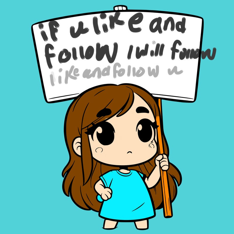 girl with blank sign