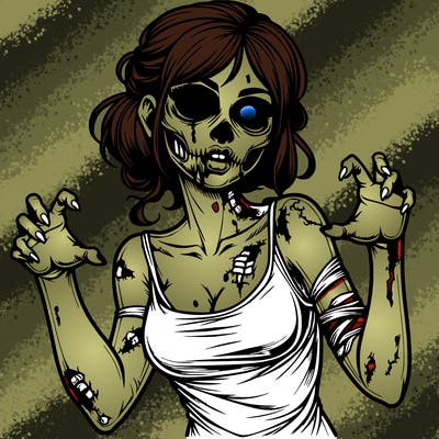 realistic zombie girl
