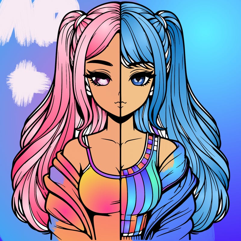 realistic girl split