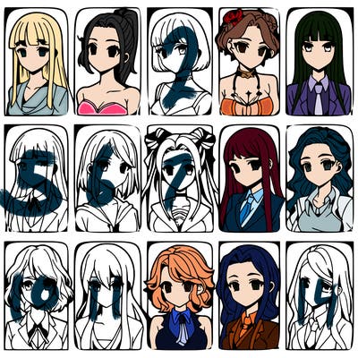 girls that look diffrent anime