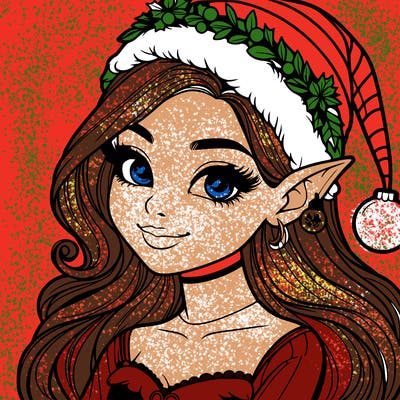 christmas girl elf realistic