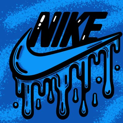 dripping nike logo