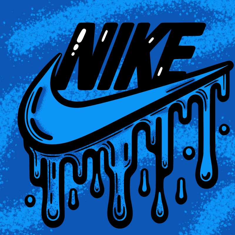 dripping nike logo