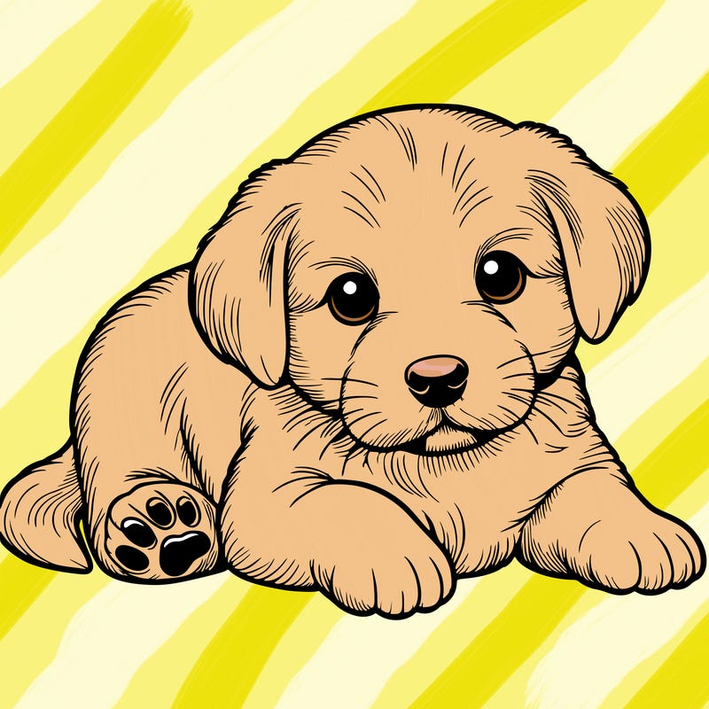 a cute realistic puppy