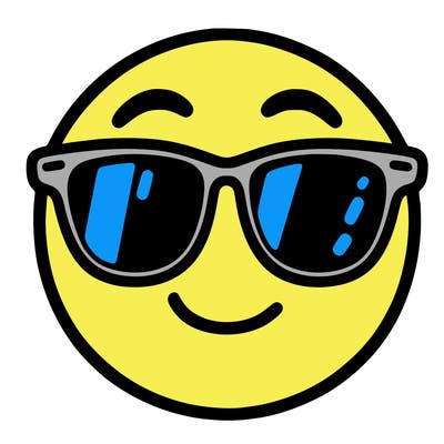 emoji with sunglasses