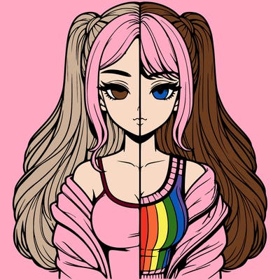 realistic girl split