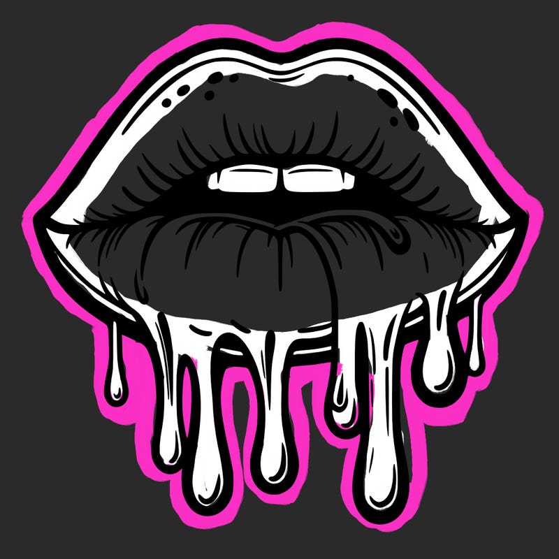 dripping lips