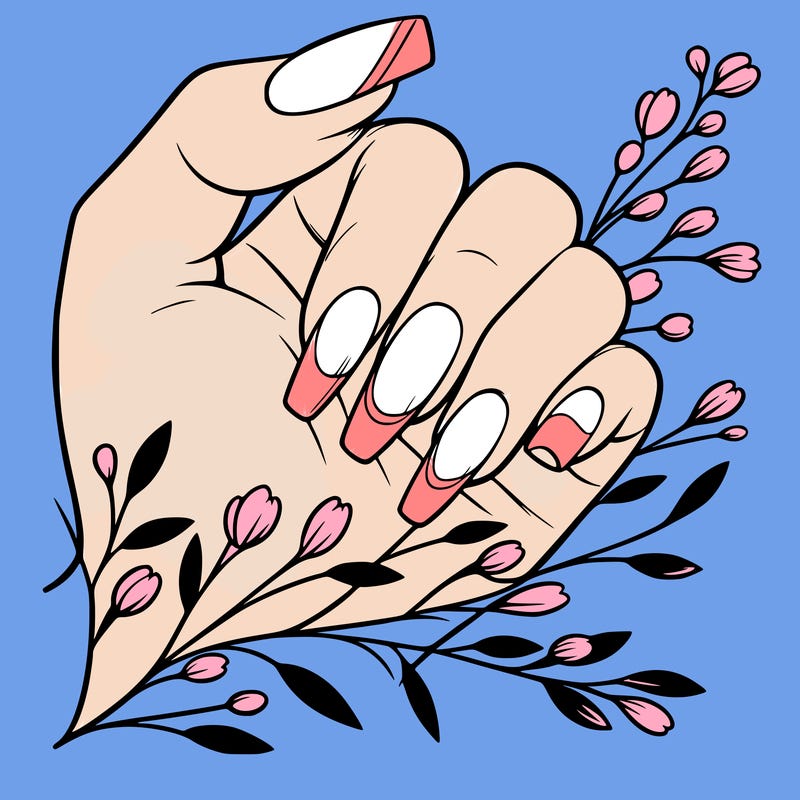 nails with french tip